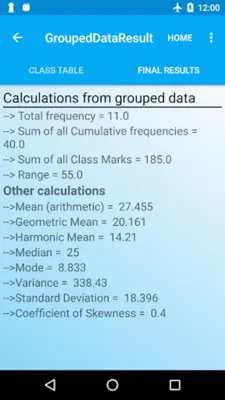 Statistical Analyzer android App screenshot 2